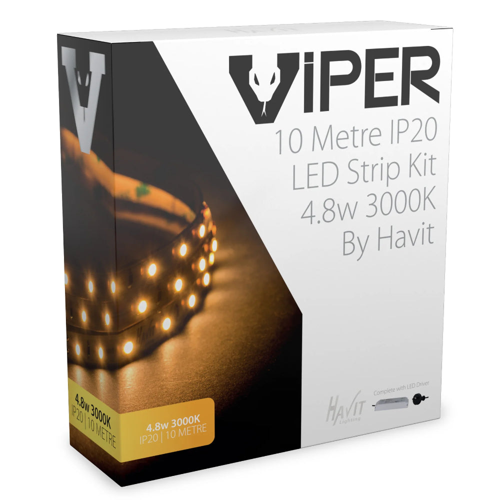 VIPER 4.8w 1m LED Strip kit 3k
